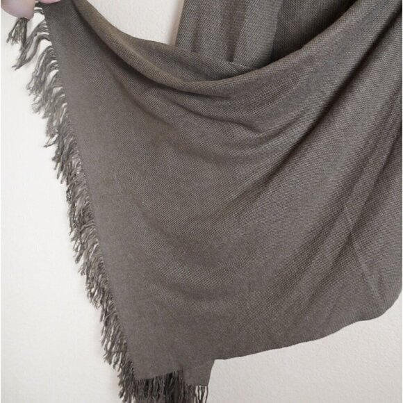 Lauren Ralph Lauren Silk Cashmere Drape Wrap Sweater Cardigan Womens L/XL Fringe - Picture 4 of 8